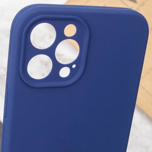 Чохол Silicone Case Full Camera Protective (AA) NO LOGO для Apple iPhone 12 Pro (6.1") Синій / Deep navy