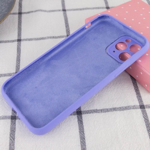 Чохол Silicone Case Full Camera Protective (AA) NO LOGO для Apple iPhone 12 Pro (6.1") Бузковий / Dasheen