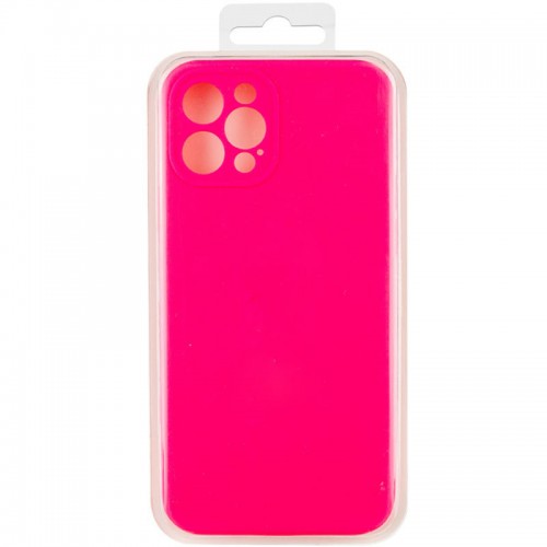 Чехол Silicone Case Full Camera Protective (AA) NO LOGO для Apple iPhone 12 Pro Max (6,7") Розовый / Barbie pink