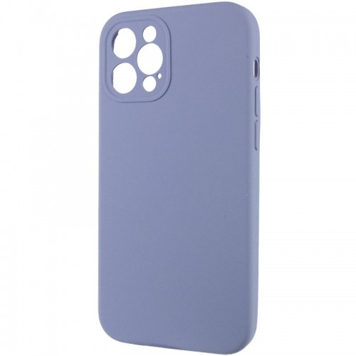 Чехол Silicone Case Full Camera Protective (AA) NO LOGO для Apple iPhone 12 Pro Max (6,7") Серый / Lavender Gray