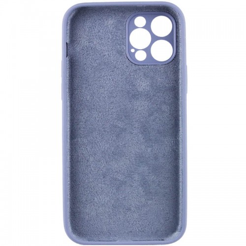 Чехол Silicone Case Full Camera Protective (AA) NO LOGO для Apple iPhone 12 Pro Max (6,7") Серый / Lavender Gray