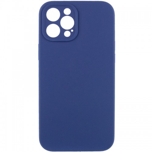 Чехол Silicone Case Full Camera Protective (AA) NO LOGO для Apple iPhone 12 Pro Max (6,7") Синий / Deep navy