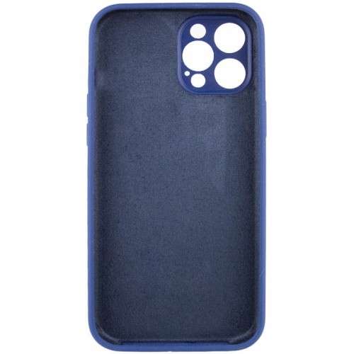 Чехол Silicone Case Full Camera Protective (AA) NO LOGO для Apple iPhone 12 Pro Max (6,7") Синий / Deep navy