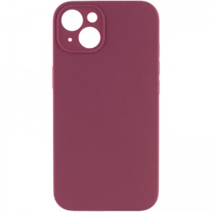 Чохол Silicone Case Full Camera Protective (AA) NO LOGO для Apple iPhone 13 (6.1") Бордовий / Plum