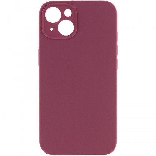 Чехол Silicone Case Full Camera Protective (AA) NO LOGO для Apple iPhone 13 (6.1") Бордовый / Сливовый