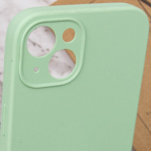 Чехол Silicone Case Full Camera Protective (AA) NO LOGO для Apple iPhone 13 (6.1") Зелёный / Pistachio