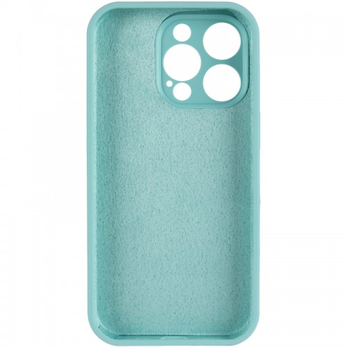 Чохол Silicone Case Full Camera Protective (AA) NO LOGO для Apple iPhone 13 Pro (6.1") Бірюзовий / Marine Green