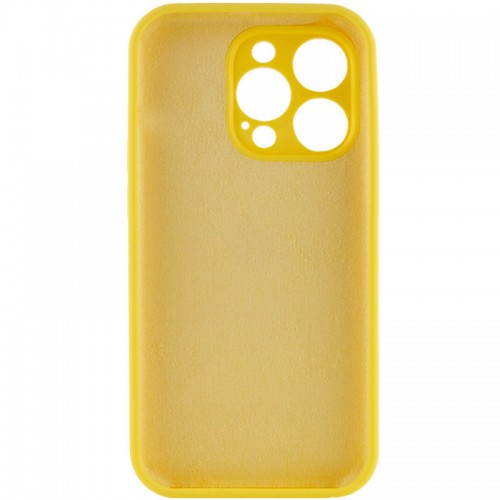 Чехол Silicone Case Full Camera Protective (AA) NO LOGO для Apple iPhone 13 Pro (6.1") Жёлтый / Yellow