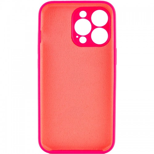 Чохол Silicone Case Full Camera Protective (AA) NO LOGO для Apple iPhone 13 Pro Max (6.7") Рожевий / Barbie pink