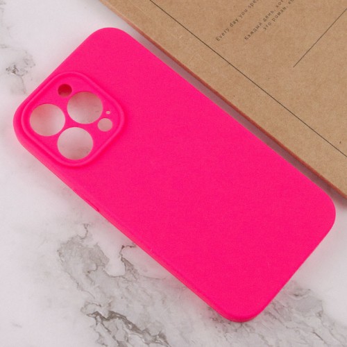 Чохол Silicone Case Full Camera Protective (AA) NO LOGO для Apple iPhone 13 Pro Max (6.7") Рожевий / Barbie pink