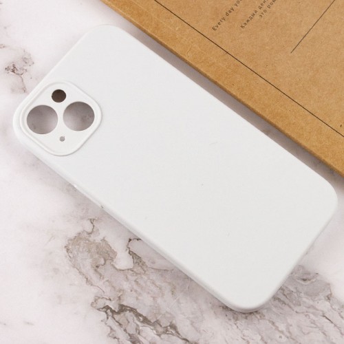 Чохол Silicone Case Full Camera Protective (AA) NO LOGO для Apple iPhone 14 (6.1") Білий / White