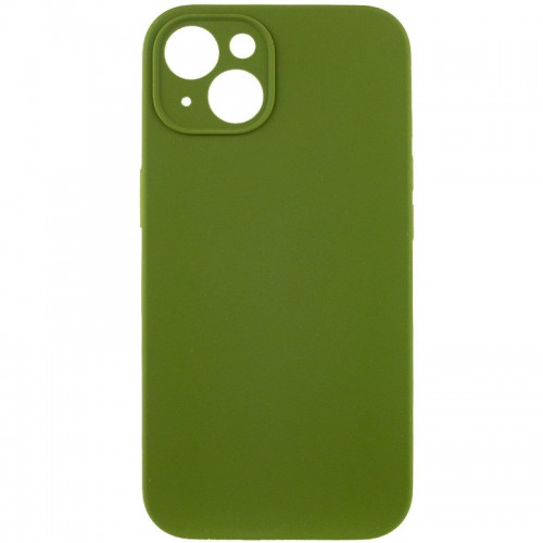 Чехол Silicone Case Full Camera Protective (AA) NO LOGO для Apple iPhone 14 (6.1") Зелёный / Dark Olive