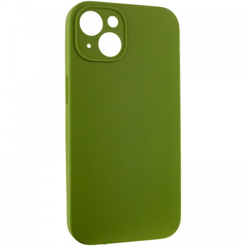 Чехол Silicone Case Full Camera Protective (AA) NO LOGO для Apple iPhone 14 (6.1") Зелёный / Dark Olive