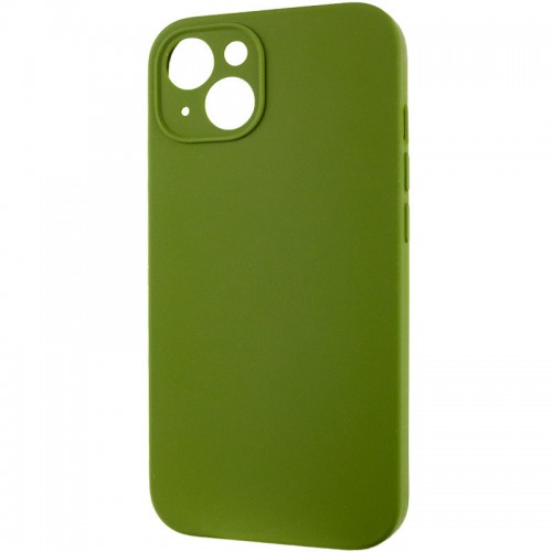 Чехол Silicone Case Full Camera Protective (AA) NO LOGO для Apple iPhone 14 (6.1") Зелёный / Dark Olive