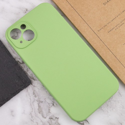 Чехол Silicone Case Full Camera Protective (AA) NO LOGO для Apple iPhone 14 (6.1") Мятный / Mint