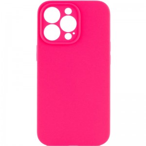 Чохол Silicone Case Full Camera Protective (AA) NO LOGO для Apple iPhone 14 Pro (6.1") Рожевий / Barbie pink
