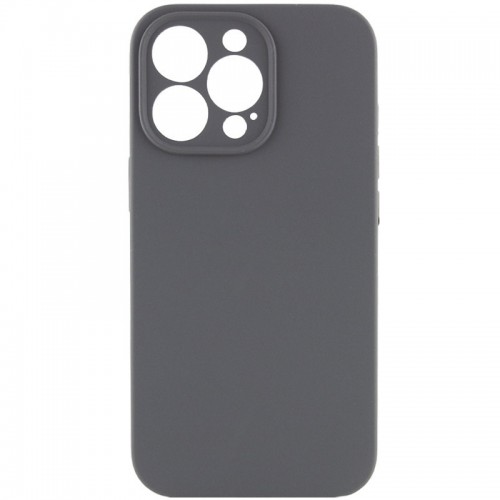 Чехол Silicone Case Full Camera Protective (AA) NO LOGO для Apple iPhone 14 Pro (6.1") Серый / Dark Gray