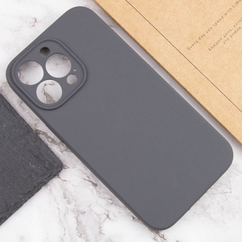 Чехол Silicone Case Full Camera Protective (AA) NO LOGO для Apple iPhone 14 Pro (6.1") Серый / Dark Gray