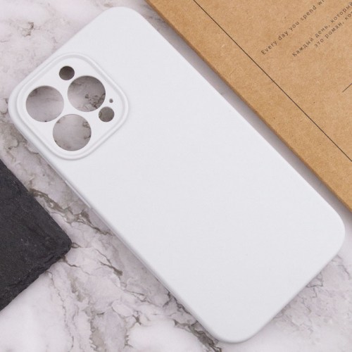 Чехол Silicone Case Full Camera Protective (AA) NO LOGO для Apple iPhone 14 Pro Max (6.7") Белый / White