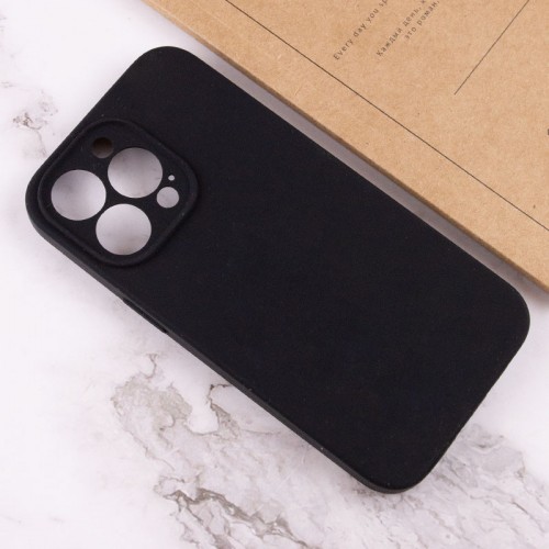 Чохол Silicone Case Full Camera Protective (AA) NO LOGO для Apple iPhone 14 Pro Max (6.7") Чорний / Black