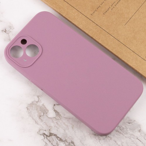 Чехол Silicone Case Full Camera Protective (AA) NO LOGO для Apple iPhone 15 Plus (6.7") Лиловый / Lilac Pride