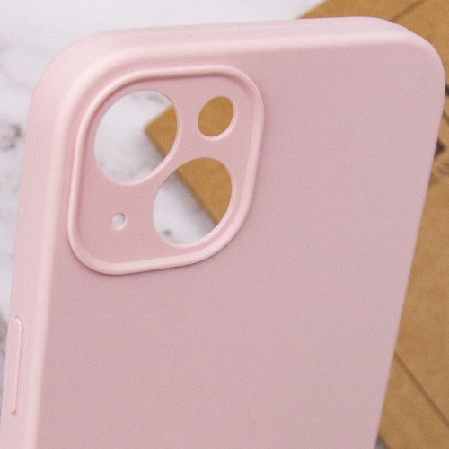 Чехол Silicone Case Full Camera Protective (AA) NO LOGO для Apple iPhone 15 Plus (6,7") Розовый / Chalk Pink