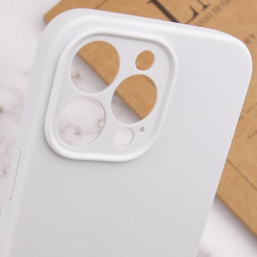 Чохол Silicone Case Full Camera Protective (AA) NO LOGO для Apple iPhone 15 Pro Max (6.7") Білий / White