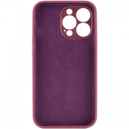 Чохол Silicone Case Full Camera Protective (AA) NO LOGO для Apple iPhone 15 Pro Max (6.7") Бордовий / Plum