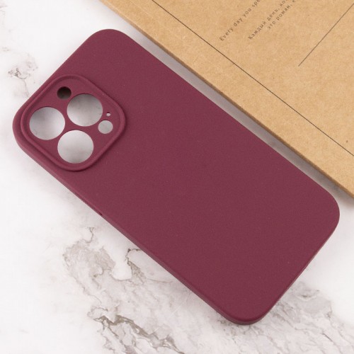 Чохол Silicone Case Full Camera Protective (AA) NO LOGO для Apple iPhone 15 Pro Max (6.7") Бордовий / Plum