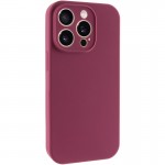 Чохол Silicone Case Full Camera Protective (AA) NO LOGO для Apple iPhone 15 Pro Max (6.7") Бордовий / Plum