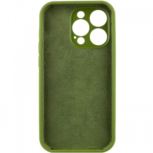 Чохол Silicone Case Full Camera Protective (AA) NO LOGO для Apple iPhone 15 Pro Max (6.7") Зелений / Dark Olive