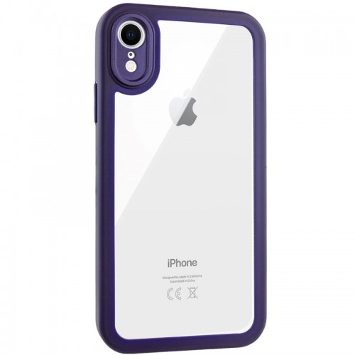 TPU чохол Transparent + Colour 1,5mm для Apple iPhone XR (6.1") Purple