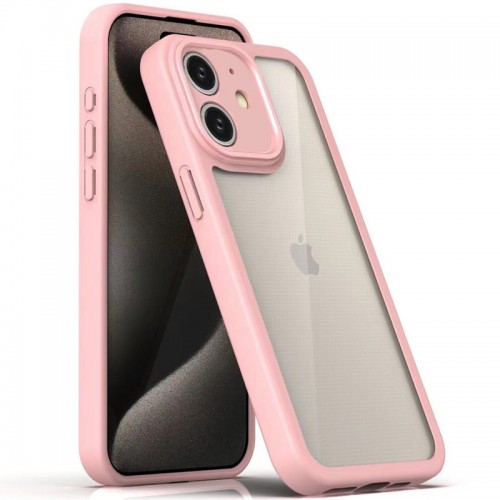 TPU чехол Transparent + Colour 1,5 мм для Apple iPhone 11 (6.1") Розовый