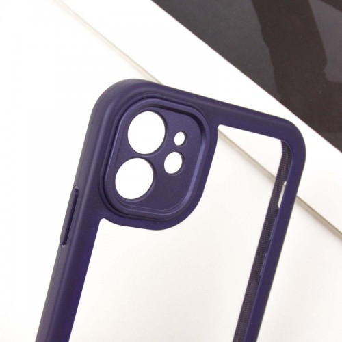 TPU чохол Transparent + Colour 1,5mm для Apple iPhone 11 (6.1") Purple