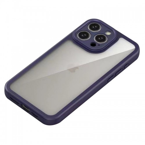 TPU чехол Transparent + Colour 1,5 мм для Apple iPhone 13 Pro (6.1") Purple
