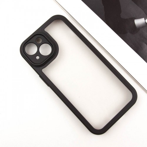 TPU чехол Transparent + Colour 1,5 мм для Apple iPhone 14 (6.1") Black