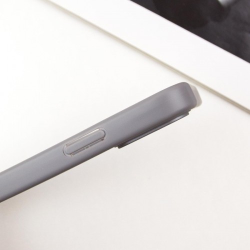 TPU чехол Transparent + Colour 1,5 мм для Apple iPhone 14 (6.1") Серый