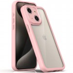 TPU чехол Transparent + Colour 1,5mm для Apple iPhone 14 (6.1") Розовый
