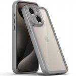 TPU чехол Transparent + Colour 1,5 мм для Apple iPhone 15 (6.1") Серый