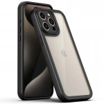TPU чехол Transparent + Colour 1,5 мм для Apple iPhone 15 Pro (6.1") Black