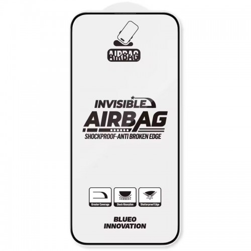 Защитное 3D-стекло Blueo Invisible Airbag Anti-broken для Apple iPhone 14 Pro / 15 / 16 (6.1") Черный