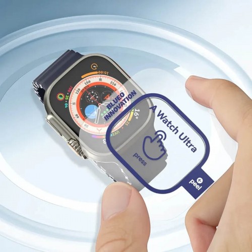 Защитное 2.5D стекло Blueo Corning Gorilla Glass для Apple Watch Ultra 1/2/3 49mm Черный