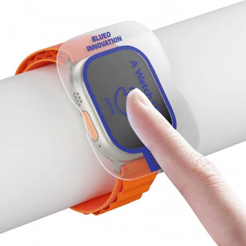 Защитное 2.5D стекло Blueo Corning Gorilla Glass для Apple Watch Ultra 1/2/3 49mm Черный