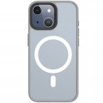 TPU+PC чехол Blueo Skin Friendly Frosted с MagSafe для Apple iPhone 15 (6.1") Серый