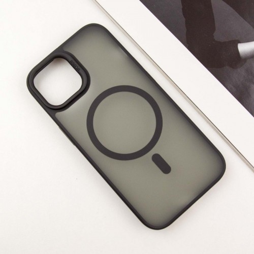 TPU+PC чохол Blueo Skin Friendly Frosted with MagSafe для Apple iPhone 15 (6.1") Чорний