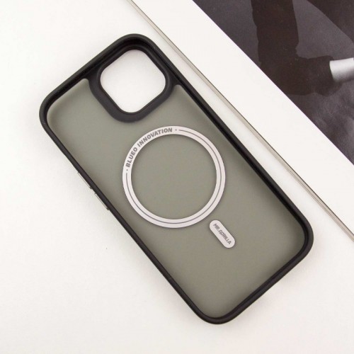 TPU+PC чохол Blueo Skin Friendly Frosted with MagSafe для Apple iPhone 15 (6.1") Чорний