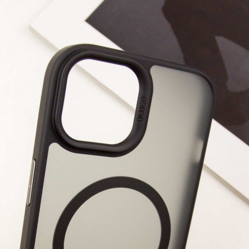 TPU+PC чохол Blueo Skin Friendly Frosted with MagSafe для Apple iPhone 15 (6.1") Чорний