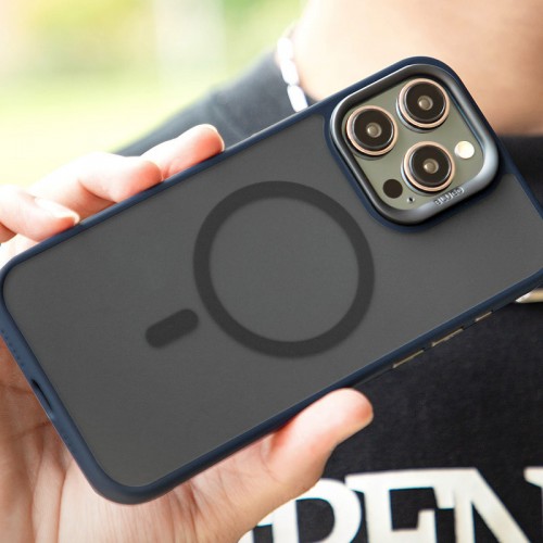 TPU+PC чохол Blueo Skin Friendly Frosted with MagSafe для Apple iPhone 15 Pro Max (6.7") Синій