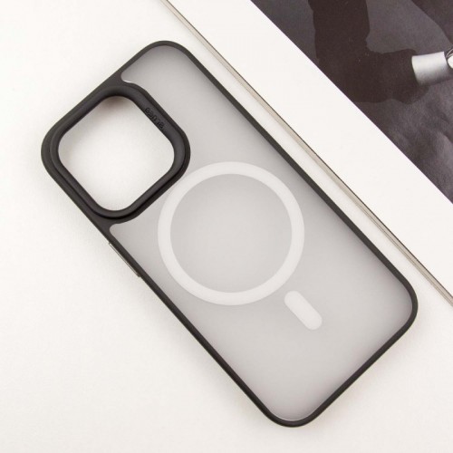 TPU+PC чохол Blueo Skin Friendly Frosted with MagSafe для Apple iPhone 15 Pro Max (6.7") Чорний