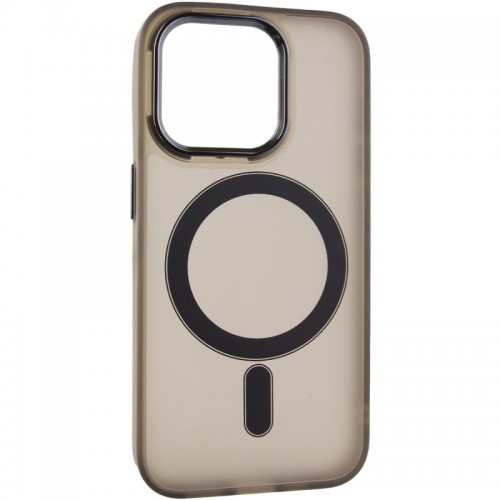 Чехол TPU+PC Lily с MagSafe для Apple iPhone 12 Pro Max (6.7") тёмно-серый